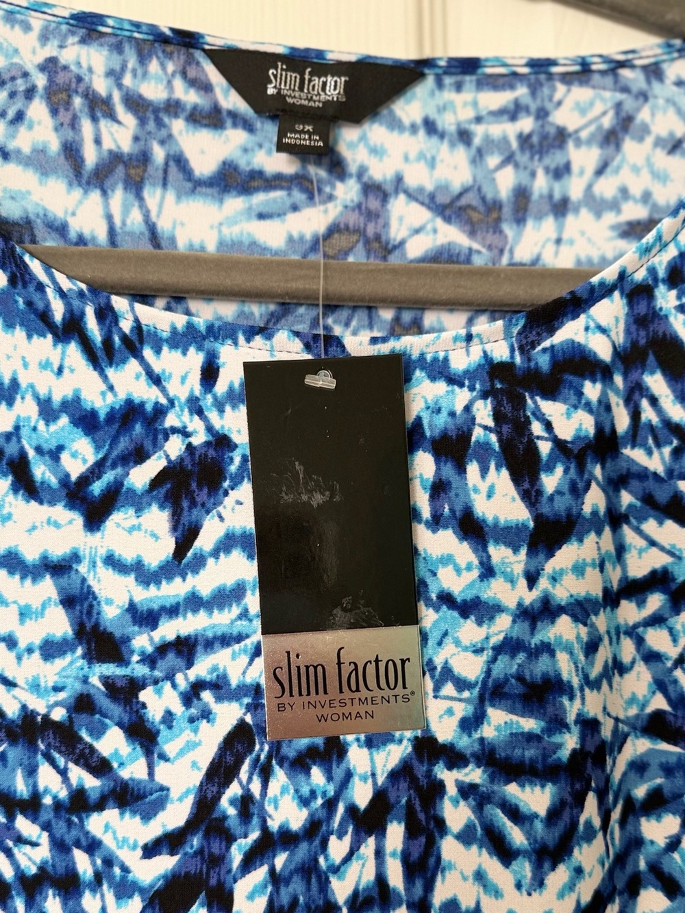 Investments Blue Multi-Pattern Ruffle-Sleeve Tunic - Picture 5 of 10